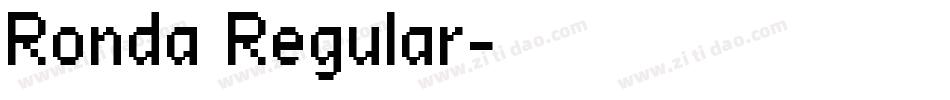 Ronda Regular字体转换